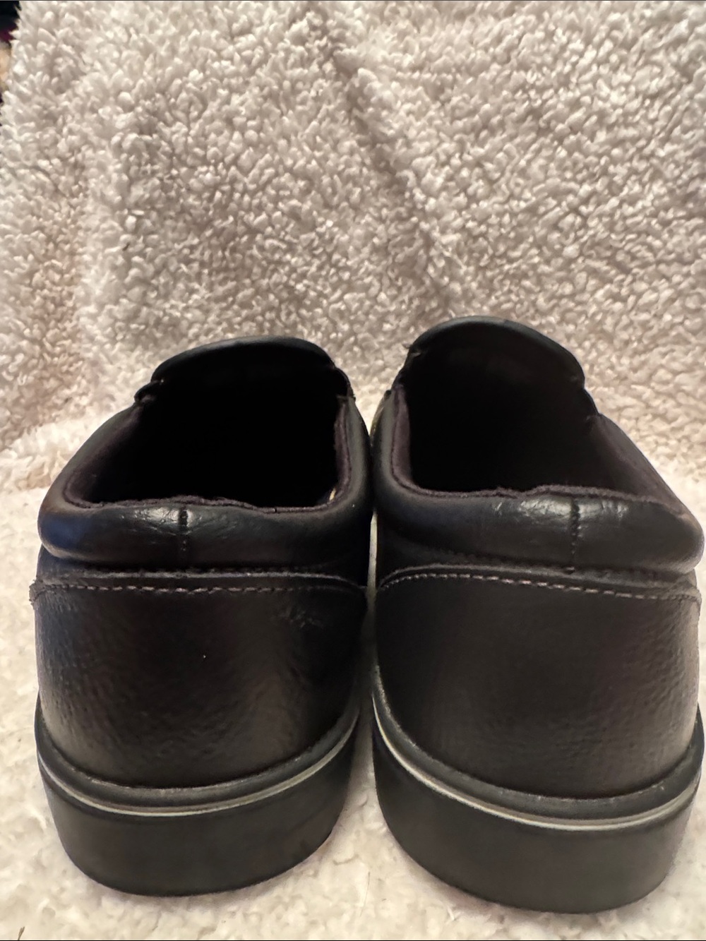 Tredsafe Unisex Ric Slip Resistant Men's Black Slip-On Leather Shoes size 11 - Picture 4 of 10